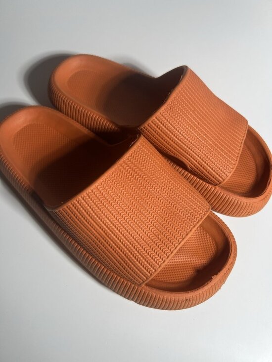 Unbranded Shoes - Orange Lightweight Rubber Slide Sandals Women’s EU 38/39 Comfort Slip-On